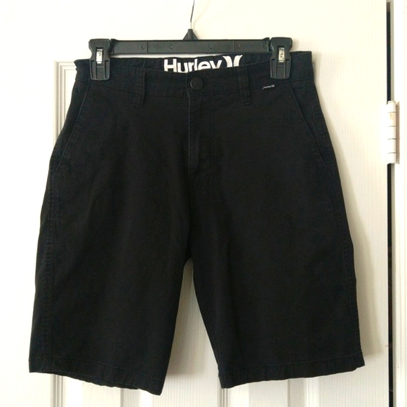 Hurley Men's Black Flat Front Shorts Size 28 - Picture 1 of 10